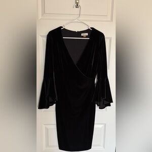 Black velvet cocktail/evening dress-very comfortable worn twice